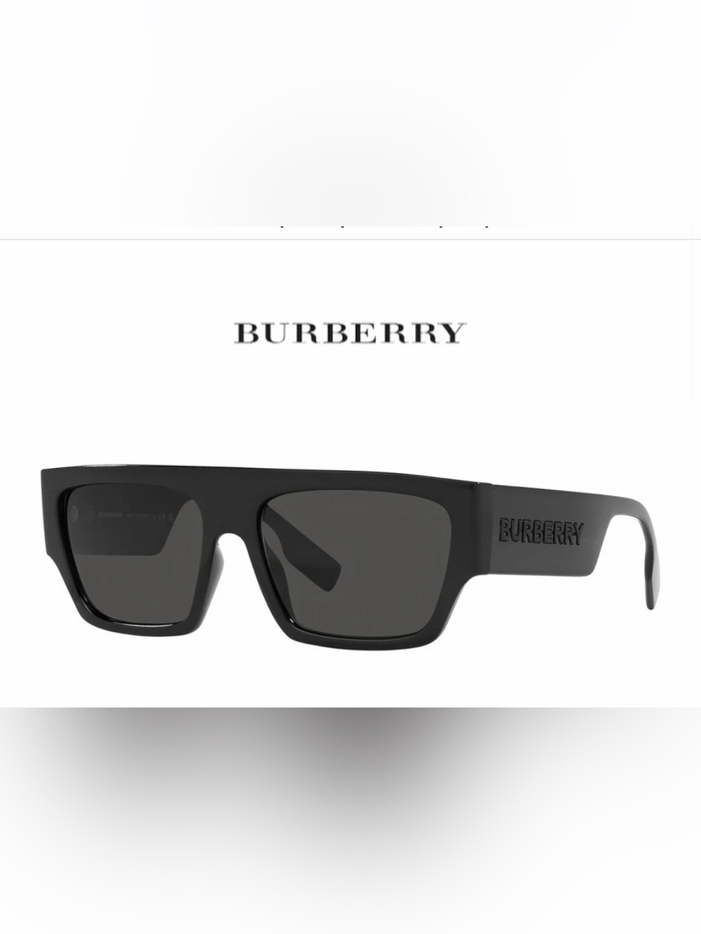 Burberry Black Rectangular Sunglasses